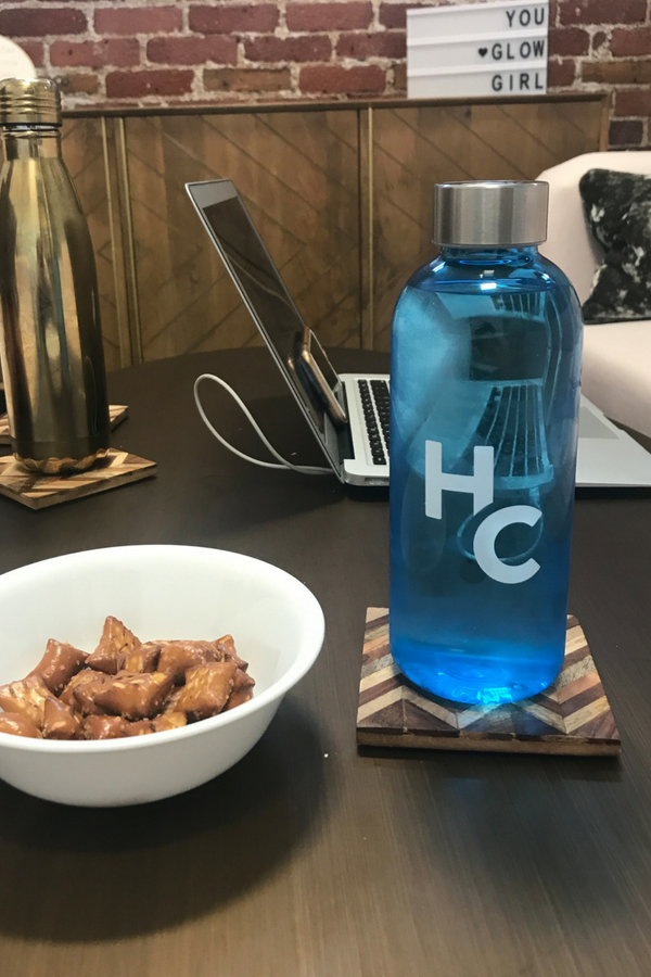 Her Campus Logo Water Bottle - Blue