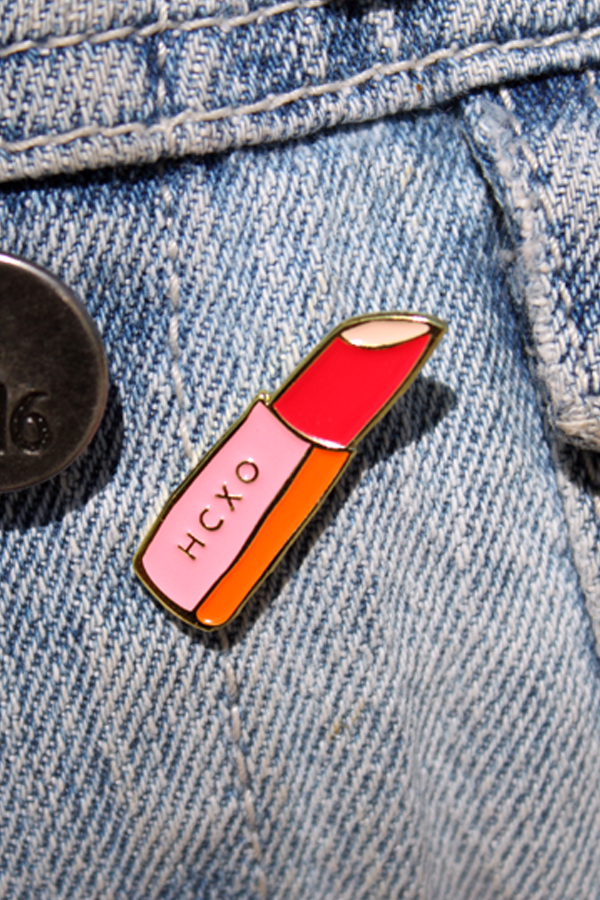 HCXO Lipstick Enamel Pin