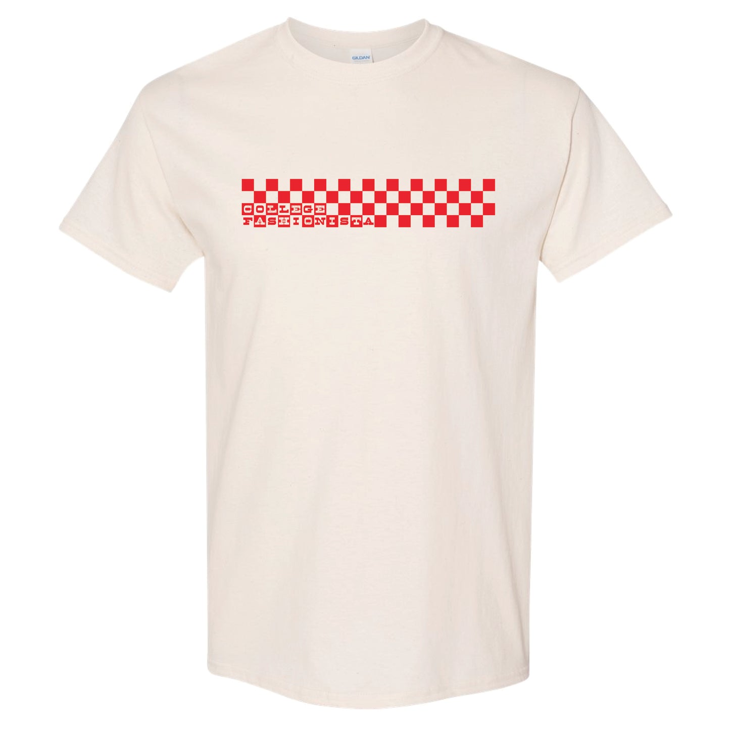 College Fashionista Checkered Tee